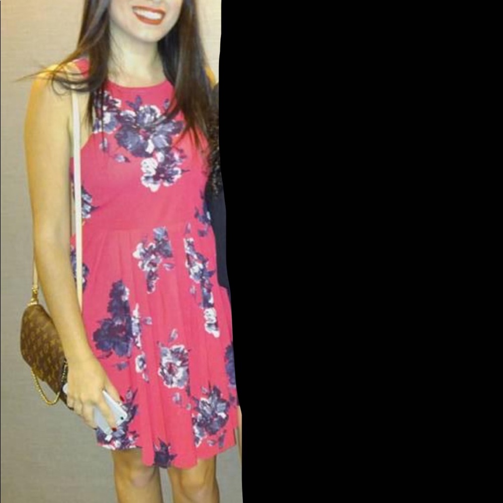 Free people red floral dress